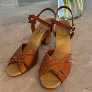 Vintage AirStep Women’s Tan Open-Toe Slingbacks